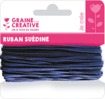 Lacet suédine 5m - bleu marine