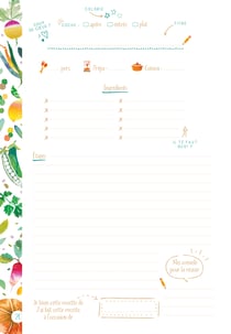 Mon carnet de recettes salées à remplir
