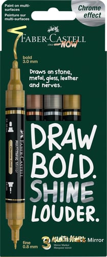 3 Mirror Markers Multimark - Faber Castell