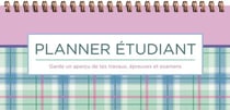 Planner étudiant : lavender tartan