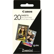 Lot de 20 papier photo Canon Zoemini - 5 x 7,6 cm