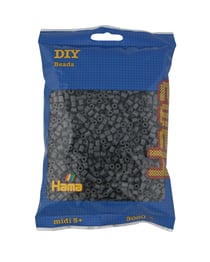 Lot de 3000 perles à repasser MIDI gris foncé - Hama