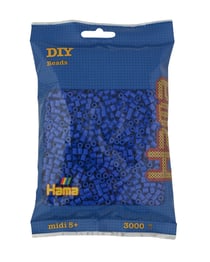 Lot de 3000 perles à repasser MIDI bleu foncé - Hama