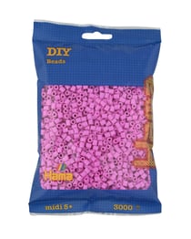 Lot de 3000 perles à repasser MIDI rose pastel  - Hama