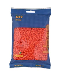 Lot de 3000 perles à repasser MIDI orange - Hama