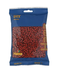 Lot de 3000 perles à repasser MIDI marron rouge - Hama