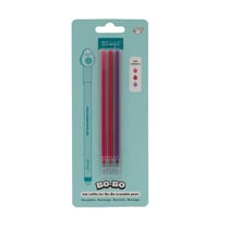 Lot de 3 recharges pour stylo effaçable Legami - Bo-Bo - Rose, marron et violet