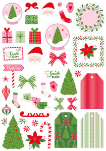 Pochettes de 41 formes en papier  - Artemio - Santa Baby