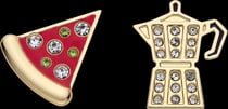 Lot de 2 pins Moleskine - Pizza et Moka