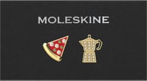 Lot de 2 pins Moleskine - Pizza et Moka