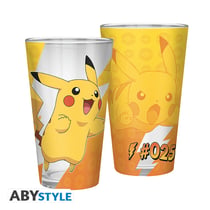 Lot de 2 verres XXL Abystyle - Pokémon Pikachu Dracaufeu - 400 ml - Verre