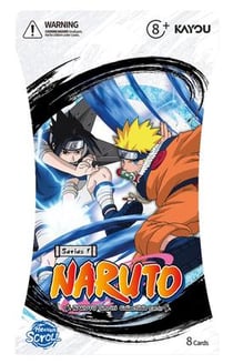 Booster de 8 cartes à collectionner Kayou – Naruto – Heaven Scroll (Parchemin du Ciel) – Produit vendu à l'unité