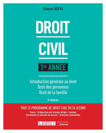 Droit civil 1re année : Introduction générale au droit - Droit des personnes - Droit de la famille (9e édition)