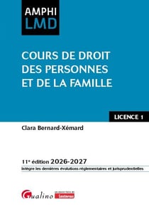 Cours de droit des personnes et de la famille (11e édition)