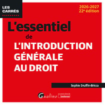 L'essentiel de l'introduction generale au droit
