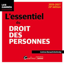L'essentiel du droit des personnes (édition 2026/2027)