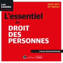 L'essentiel du droit des personnes (édition 2026/2027)