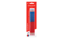 4 crayons Prismalo Caran d’Ache - bicolore bleu et rouge