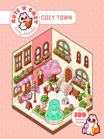 Cute 'n' Cozy Sticker Therapy: Cozy Town : Eight cozy 3D scenes to fill with over 500 cute stickers!