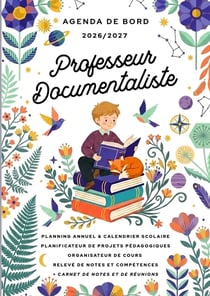 Agenda de bord 2026/2027 professeur documentaliste : Carnet de bord A4 pour les enseignants