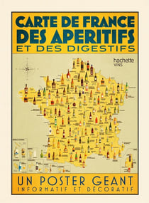 Carte de France des apéritifs et des digestifs