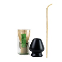 Kit matcha 3 pièces Yoko Design - fouet, cuillère en bambou et repose fouet - Noir