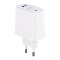 Chargeur GaN USB-C + USB-A T'nB - 65 W - Blanc
