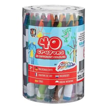 Seau de 40 crayons de cire - Grafix