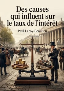 Des causes qui influent sur le taux de l'intérêt : Une analyse des facteurs influençant le taux d'intérêt par Paul Leroy Beaulieu, explorant les conséquences de sa baisse sur l'économie et la société.