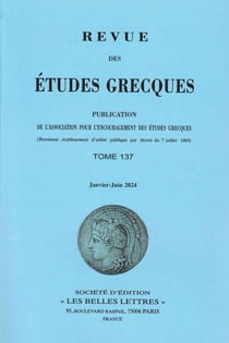 Revue des études grecques
