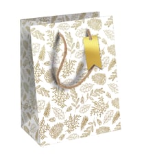 Sac d'emballage cadeau Clairefontaine - Pins - Tailles S3  21,5 x 10,2 x 25,3 cm