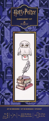 Kit broderie DMC - Marque-page Harry Potter Hedwige
