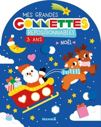 Mes grandes gommettes repositionnables Noël traineau dans le ciel - Hemma