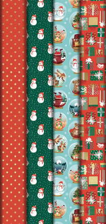 Rouleau de papier cadeau Clairefontaine - Mon Noël rêvé - Modèles aléatoires - Vendu à l'unité