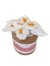 Bouquet à crocheter Plassard - Lys, vase marron
