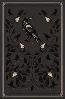 Grimoire - Corbeau - 12,5 x 17,6 cm