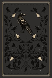 Grimoire - Corbeau - 12,5 x 17,6 cm