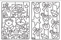Sunny & ses amis - Coloriage - Palmiers, chaussettes & bûche glacée !