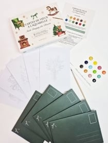 Cartes de voeux à l'aquarelle