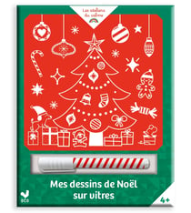 Mes Dessins de Noël sur vitres - pochette avec feutre craie
