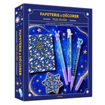 Papeterie à décorer : Nuit étoilée - 1 joli carnet, 3 stylos à fabriquer