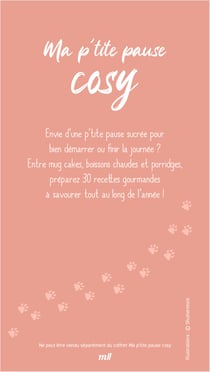 Coffret Mug - Ma p'tite pause cosy : Un joli mug en céramique et un livre de 30 recettes réconfortantes