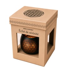Mon coffret éclat de sérénité - Fleur de vie : Un photophore en verre et un livre de mantras