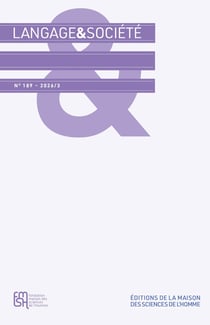 Langage & société : Langage & Société n° 189 - 2026/3