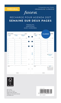 Recharge agenda semainier Filofax