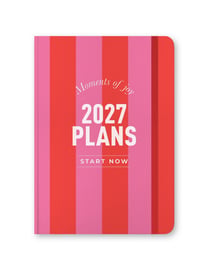 Agenda semainier Lett's - Rouge et rose - A5 14,8 x 21 cm - Moments of Joy