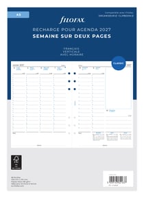 Recharge agenda semainier Filofax - vert