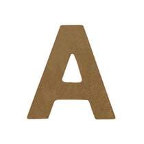 Lettre alphabet Gomille - Medium - Naturel - 8 x 0,6 x 8 cm