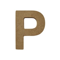 Lettre alphabet Gomille - Medium - Naturel - 8 x 0,6 x 8 cm