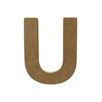 Lettre alphabet Gomille - Medium - Naturel - 8 x 0,6 x 8 cm